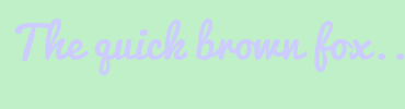 Image with Font Color CCCCFF and Background Color C0F0C8
